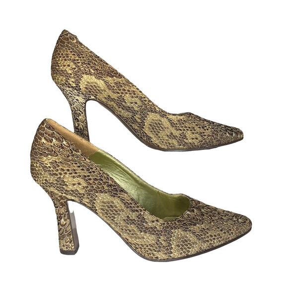 Kenneth Cole Vintage New York High Heels Textured Snake Skin Size 7 - Picture 2 of 16